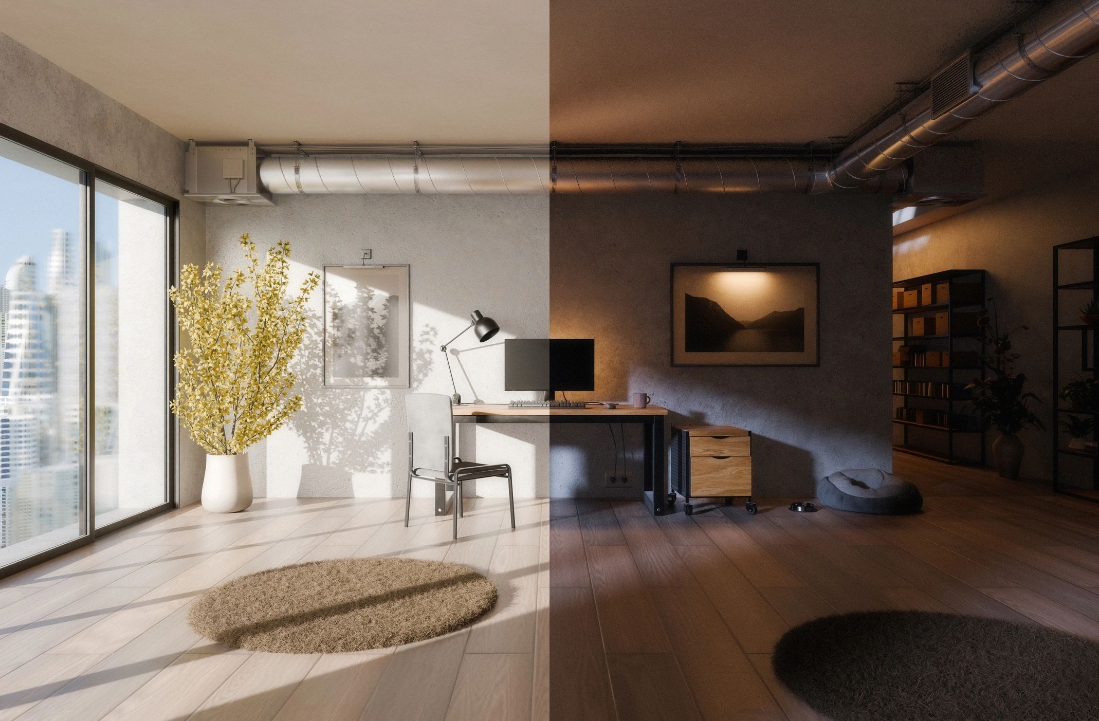 Modern home office designed for focused work