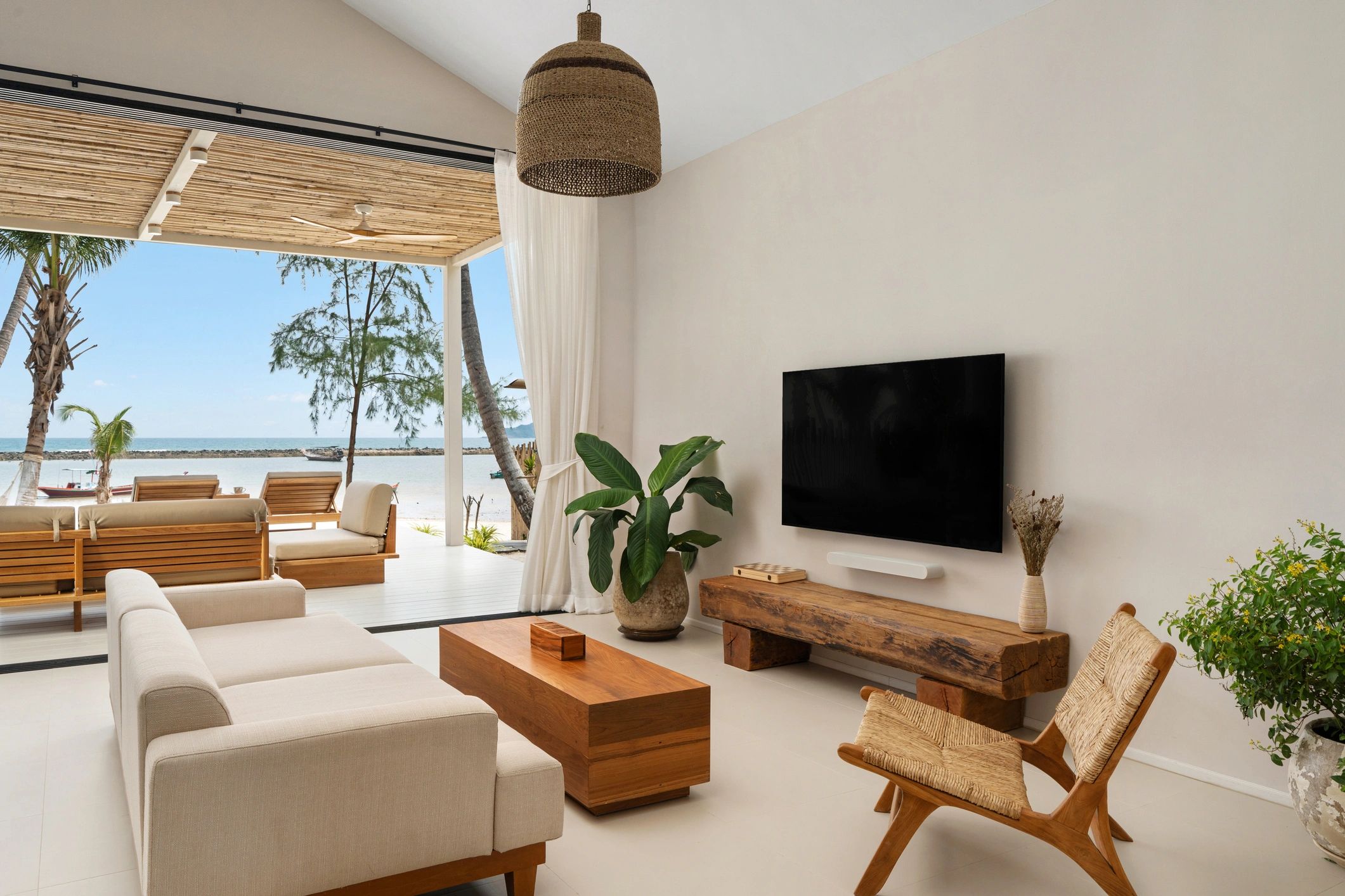 Modern living room furnished for comfort and style